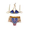 Cross-border AliExpress venda quente impressão digital split swimsuit plus size mulheres biquíni biquíni feminino maiô feminino