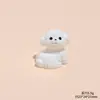 Nova Decoração de Carro de Filhote de Bichon Frisé Mini, Artesanato Super Fofo de Resina Presente, Acessório para Chaveiro DIY