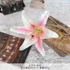 Cabeça de Flor de Lírio Grande DIY Flor Artificial Feita à Mão Acessório de Cabelo Vintage Grampo de Cabelo Decoração de Roupa Acessório de Corsage Adereço para Fotografia