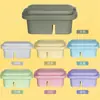 Vendedor recomenda balde de lavagem de pincéis de arte multifuncional balde dobrável três em um recipiente para lavagem de pincéis para estudantes de arte paleta de cores