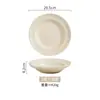Conjunto de Tigela e Prato de Cerâmica Escovada de Alta Qualidade, Louça Estilo Creme, Tigelas de Alto Valor, Pratos Domésticos, Tigelas de Sopa, Tigelas para Macarrão