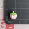 Mini Accesorios de Resina de Fresa Roja Rosa Fruta Pequeña Pasador de Fresa Pendientes Ropa de Muñeca Papelería Accesorios de Decoración