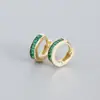 Pendientes Dz de Circonita Colorida de Nicho para Mujer, Elegantes y Sencillos, con un Toque de Lujo, de Moda y Versátiles, Pendientes Exquisitos y de Lujo Ligero