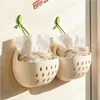 Cesta de armazenamento magnética Apple em estoque para geladeira de cozinha, cesta de armazenamento de parede, cesta de armazenamento com drenagem para banheiro, atacado criativo