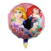 Globo de aluminio redondo de princesa sirena de 18 pulgadas al por mayor decoración de fiesta de cumpleaños juguete Globo de la princesa Sofía