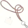Cordón Redondo con Tachuelas de Diamante, Pulgada Todo Alrededor Brillante Cadena de Cristal Cordón para Cuello Collar Portapase de Identificación para Mujer