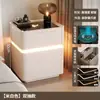 Mesa de cabeceira inteligente de madeira maciça com cofre integrado, novo modelo 2026, estilo luxo leve italiano, cofre pequeno para quarto de casa
