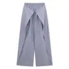 Love and Nancy Trece Líneas Verano 2026 Estilo Coreano Algodón Puro Cintura Elástica Costura Lateral Diseño Cruzado Pantalones Casuales 04305