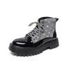Nuevos Zapatos de Cuero Casual de Moda de Caña Alta para Hombre Otoño e Invierno 2025 Estilo Coreano Modernos con Cordones Botas Martin Juveniles Dropshipping