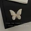 Broche de Diamantes Completo, Lujo Ligero, Flor Vintage, Mariposa y Espiga de Trigo, Broche de Alta Calidad, Broche de Nicho de Gama Alta