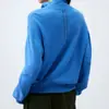Em Produção: Cardigã de Tricô com Gola Alta, Toque de Luxo, Gola Reversível para Mulheres, Estilo Solto e Relaxado, Gola de Camisa, Suéter Outerwear Abotoado