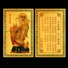 Fornecedor Fabricante Cartão Dourado Jiutian Xuan Ni Cartão Tesouro Xuan Ni Cartão Bagua Taoísta Cartão Buda Ornamentos Masculinos e Femininos em Estoque