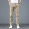 Pantalones Casuales Populares para Hombre, Pantalones Rectos de Algodón Transpirable Fino de Verano, Pantalones Elásticos de Verano Modernos y Versátiles