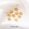 Accesorios de cobre chapados en oro de 24 quilates, exquisitos accesorios huecos calados, componentes de joyería hechos a mano para DIY, pulsera collar de calabaza