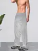 Pantalones Deportivos de Verano para Hombre Europeos y Americanos con Rayas Laterales, Holgados de Pierna Recta, Transpirables, Tallas Grandes, Deportivos Casuales, Transfronterizos, Largos