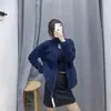 Chaqueta Cálida de Forro Polar de Manga Larga para Mujer Primavera y Otoño, Cárdigan de Manga Larga, Abrigo Casual con Cuello Alto 439138