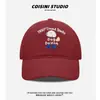Gorra de Béisbol Bordada de Cachorro Estilo Coreano Ins Dulce y Linda para Hombres y Mujeres, Versátil para Primavera y Otoño, Hace que la Cara se Vea Más Pequeña, Gorra de Pico Suave
