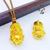 Tienda de Oro Mismo Estilo Oro Antiguo Amarillo Tres Dimensional Dios de la Riqueza Colgante Nuevo Estilo Chino Cinco Caminos Dios de la Riqueza Amarillo Dios de la Riqueza Colgante Venta al por Mayor