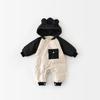 Mono de bebé con capucha de invierno, forro polar, cálido, acolchado de algodón, ropa gruesa de dibujos animados para niños y niñas, mameluco de bebé nuevo