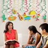 Colgante Espiral Xl138 PVC Espiral Maya Mexicana Colgante Fiesta Remolinos de Papel Aluminio Banner