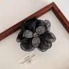 Pinza para el Cabello de Malla con Estrella de Trébol Estilo Palacio Romántico 8cm Exquisita y Elegante Pinza de Flor en Brote Pinza de Tiburón Accesorio para el Cabello