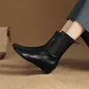 Botas Elásticas de Tacón Medio con Punta Redonda para Mujer, que Aumentan la Altura y Adelgazan, Nuevas para Otoño-Invierno, Slip-On, que Envuelven la Pierna, Botines Elásticos para Tobillo