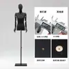 Loja de roupas versão coreana preto ombro plano manequim feminino meio comprimento janela ângulo reto ombro falso boneca corpo inteiro manequim exposição suporte