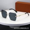 2025 Nuevas Gafas de Sol para Mujer Sin Marco de Alta Calidad Lujo Ligero Gafas de Sol Antivioletas de Calle Europeas y Americanas