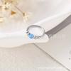 Cross-border New Opal Nose Ring Titanium Alloy Nose Jewelry Aço Inoxidável Rodada Bead Closed Ring Brincos Nasal Septum Piercing Jóias