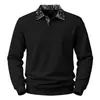 Sudadera POLO casual de moda para hombre, con forro polar pesado, estilo Costa Oeste, bloques de color, botones, cuello camisero, para otoño e invierno, de Amazon Europa y América