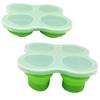 Silicona caja de alimentos auxiliares de 4 orificios bandeja de hielo molde para hornear pasteles de cuatro compartimentos retráctil caja hermética con tapa molde para helado molde para hielo