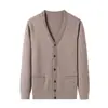 Nueva Colección Otoño/Invierno [En Stock] Cárdigan de Cuello V Engrosado Ultra Suave Anti-Pilling para Papá
