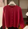 Novo Cardigã Tricot Cinza Feminino Outono Peça Externa Design Sense Suéter Casaco Outono Inicial Manga Longa Fina para Mulheres