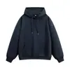 Sudadera con capucha para hombre, marca de moda para primavera y otoño, color liso, estilo básico simple, elegante y versátil, top casual holgado