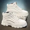 Botas Martin de Cano Alto Masculinas Estilo Britânico Workwear Sapatos de Motociclista Outono e Inverno 2026 Novas Botas Masculinas Sapatos Casuais Tendência Masculinos