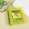 Cuaderno de hojas sueltas A8 mini con doble aro de 3 pulgadas, con purpurina, de celebridad, de cuadrícula simple, de 5 agujeros, álbum de tarjetas transparente de PVC