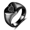 Anillo de Moda Personalizado de Acero Inoxidable de 12 mm con Forma de Corazón y Flecha Atravesada, Venta Caliente Transfronteriza Europea y Americana al por Mayor para Mujeres