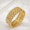 Pulsera hueca venta al por mayor punto de taladro oro personalidad simple alto sentido de Europa y Estados Unidos comercio exterior apertura pulsera al por mayor joyería de mano