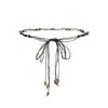 Accesorios de Cadena para la Cintura para Mujeres Estilo Étnico Bohemio con Falda Verano Cuerda Trenzada para la Cintura Cinturón Decorativo Vestido Suéter