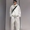 Cárdigan de patchwork estilo americano MRNEARLY de corte limpio, una sudadera con capucha de moda para hombre de primavera/otoño