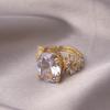 Anillo Europeo y Americano Transfronterizo de Diamante Completo para Mujer, Apertura de Circonita de Gama Alta de Nicho, Anillo Ajustable, No se Desvanece, Venta al por Mayor Versátil