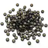 4x 7mm acrílico negro dorado cuentas de letras planas redondas hechas a mano rompecabezas accesorios diy collar con cuentas hechas a mano cuentas sueltas