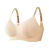 Soporte Suave de Gel Anti-gravedad Encaje Letra Correa de Hombro Ropa Interior para Mujer Sin Marcas Pecho Pequeño Push-up Sujetador para Mujer