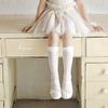 Calcetines de Media Caña para Niñas Verano Calcetines Finos de Algodón Calcetines de Princesa de Encaje Blanco para Niños Medias de Malla Cass para Bebé Niña