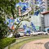 Nova simulação de casamento flor 4 garfo estilo coreano sinos de vento pequeno lírio do vale decoração de salão de casamento flor falsa atacado