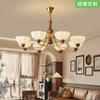 [Wow] Lámpara de Araña de Luz Principal Retro Americana, Estilo Medieval Wabi-Sabi de Alta Gama Madera de Nogal Estilo Nanyang Lámparas de Salón
