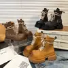 Botas Martin Súper Populares para Mujer 2026 Otoño e Invierno Nueva Moda Elegantes Retro con Plataforma Tacón Grueso Antideslizantes Botas Martin para Uso en Exteriores