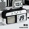 Estuche Musical de Gato con Notas Dobles y Estrellas, Estuche Ita Bag de Alto Valor con Orejas de Gato y Estrellas con Ventana Transparente para Mostrar Tarjetas Pequeñas, Gran Capacidad