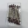 Alfinetes de Posicionamento de Vidro Colorido Corte Vertical de Roupas DIY Artesanal Alfinetes Perolados 38mm Decoração de Buquê Alfinetes Fixos