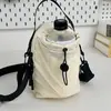 Bolso Cruzado de Montañismo Nuevo Estilo Transfronterizo, Bolso de Mano Simple Elegante de Color Sólido, Casual y Versátil, Bolsillo Integrado para Teléfono y Botella de Agua